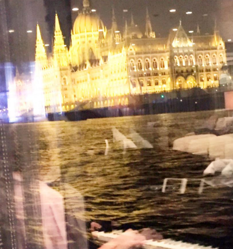My view from my piano as we docked in Budapest for 3 days....